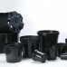Round Black Plant Pots