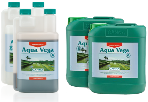 Engrais Canna Aqua Vega A+B 2x1L - Nutriments Hydroponiques Pour Phase De Croissance Des Plantes